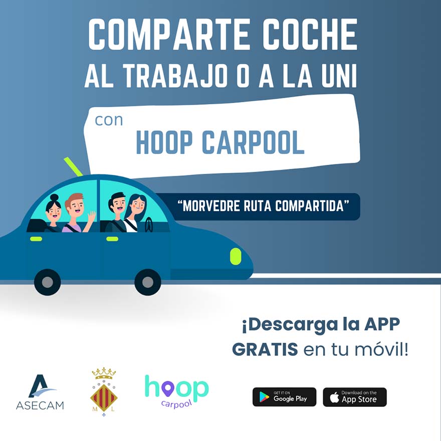 Sagunt llança una aplicació mòbil per a compartir vehicle en els desplaçaments diaris