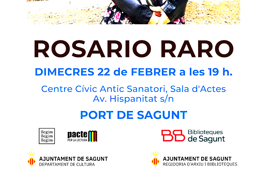 Dimecres que ve 22 ‘Diàlegs de Llibres’ tindrà com a convidada a l'escriptora Rosario Raro