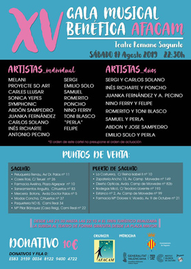 La Gala Benèfica d’AFACAM arriba a Sagunt a Escena