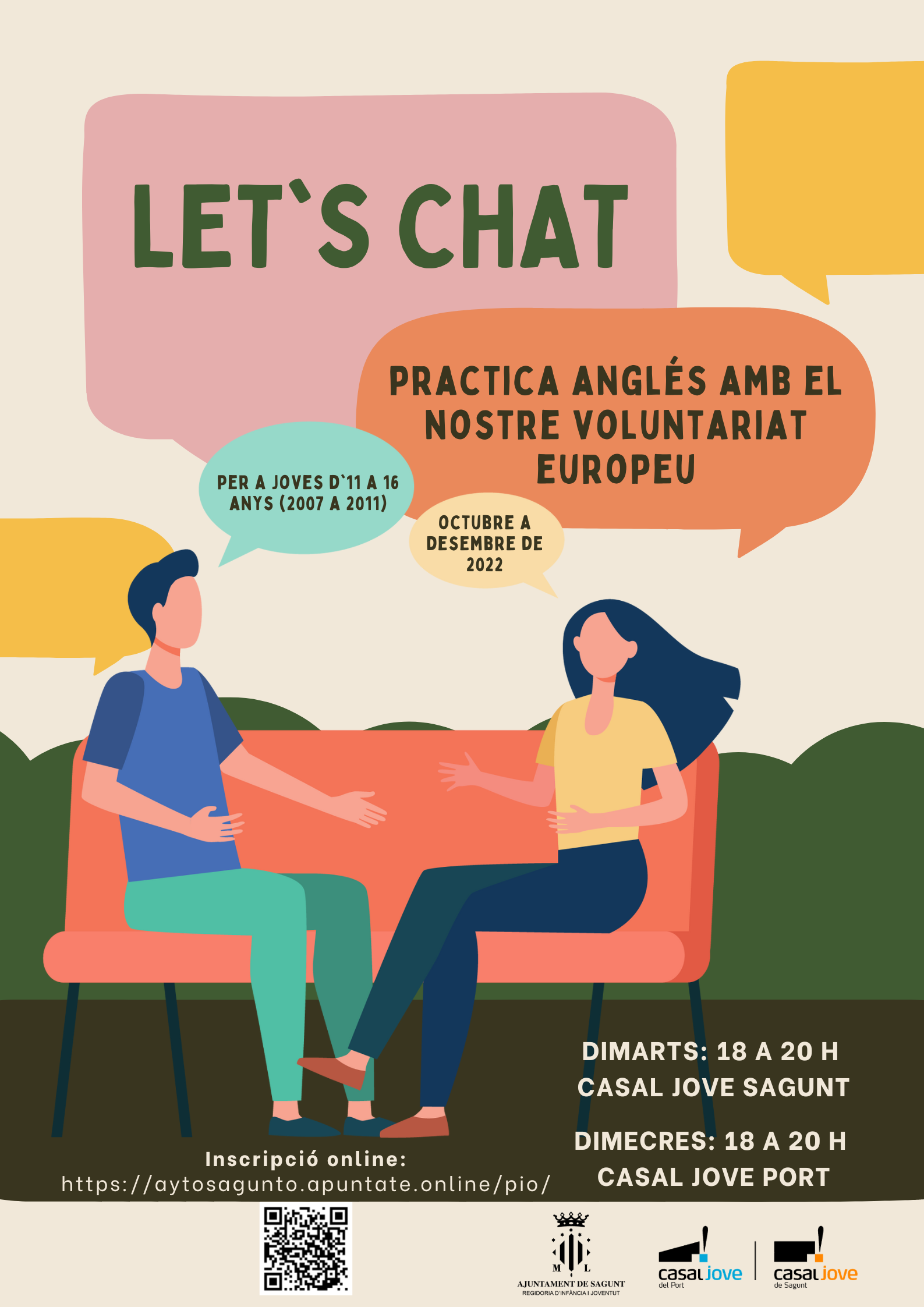 Continuen les sessions de conversa en anglés Let’s Chat