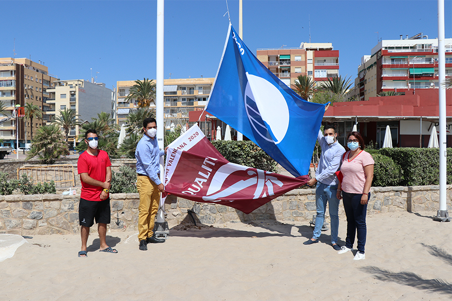 Sagunt renova un any més el reconeixement a la qualitat de la Bandera Blava a les platges del Port de Sagunt, Almardà i Corinto