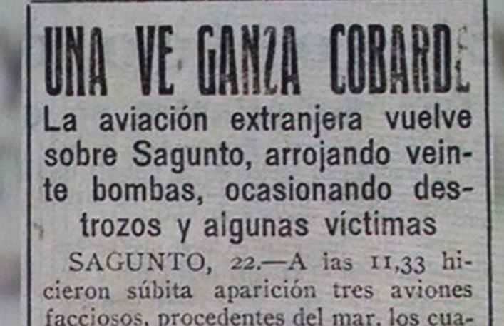 Sagunt farà sonar la sirena antiaèria en record dels bombardejos de 1937