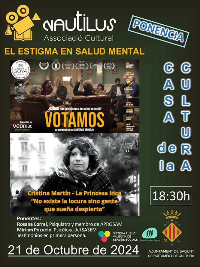 La regidoria de Serveis Socials projecta dos curtmetratges i organitza un col·loqui sobre l'estigma en la salut mental