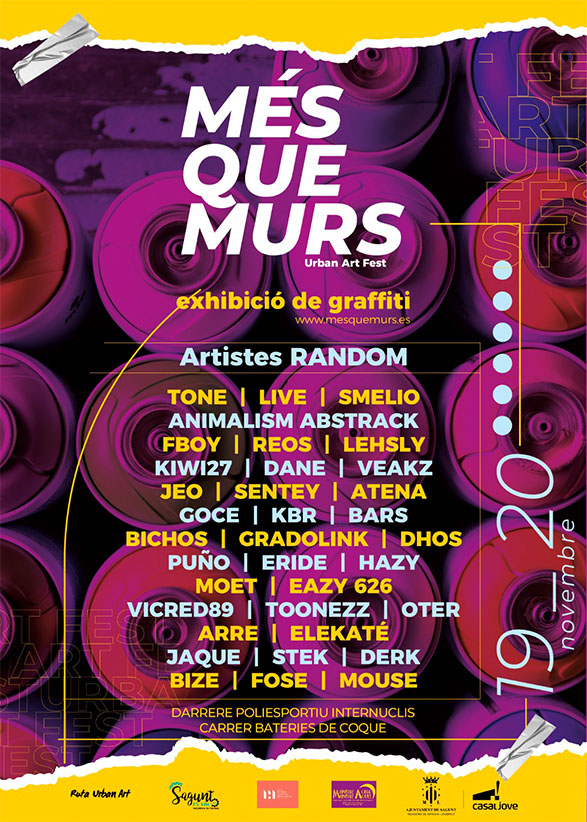 Després de dos anys torna este cap de setmana l’exhibició de graffiti del Festival Més Que Murs