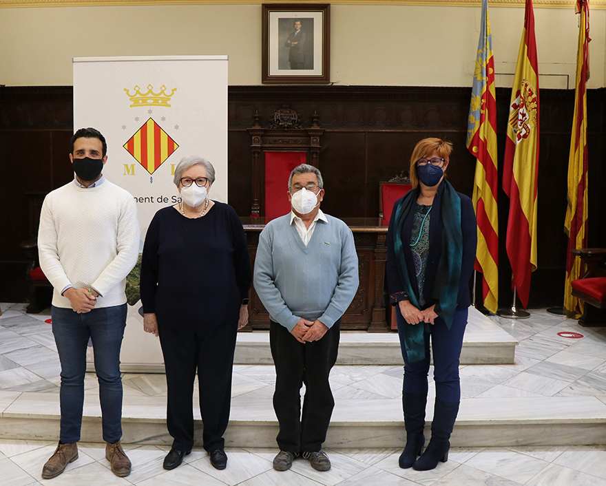 L'alcalde i la regidora de Cultura reben a representants de les Societats Musicals de Sagunt