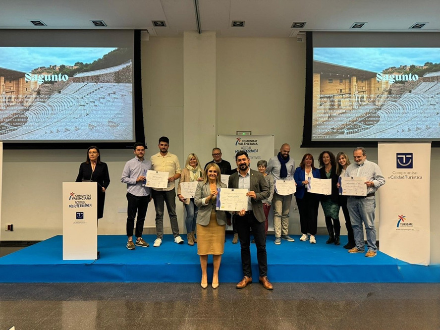 Sagunt, destí guardonat en l'acte d’entrega de distintius SICTED de la Conselleria de Turisme