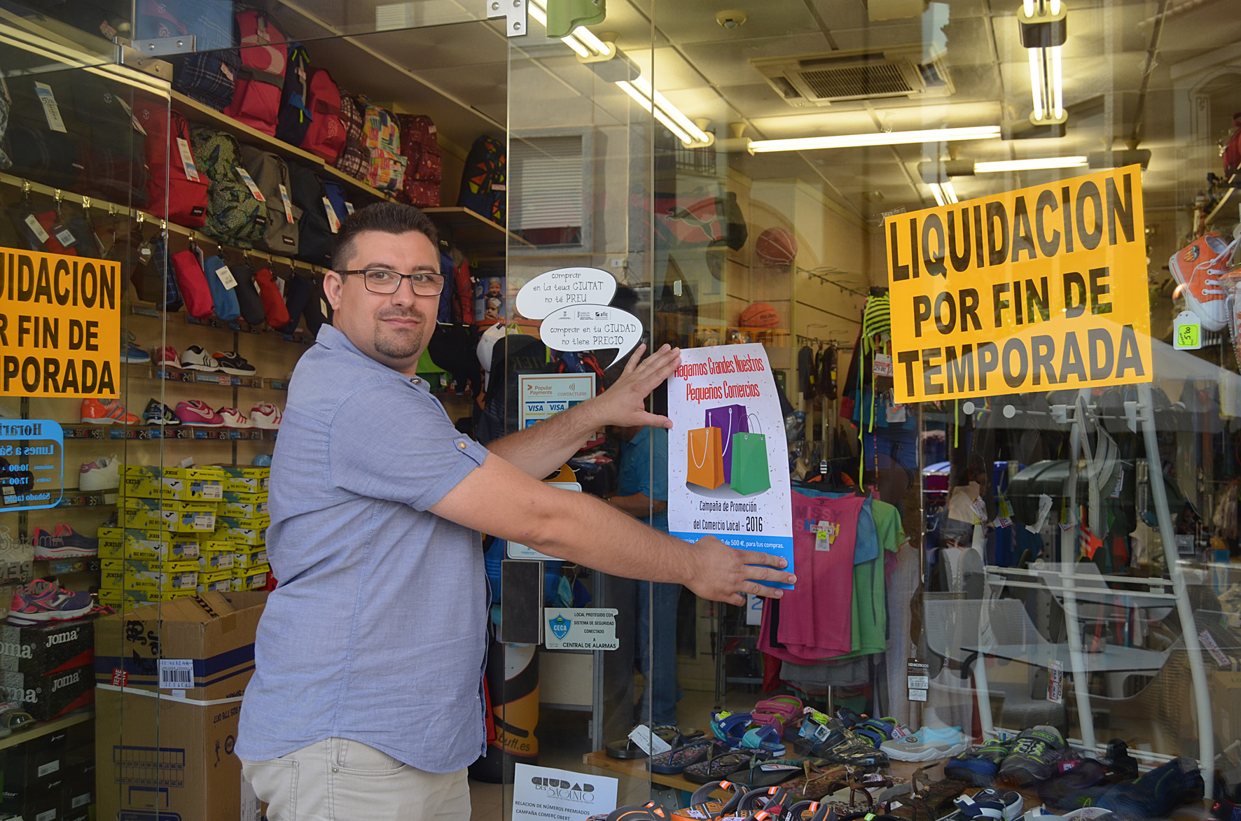 Sagunt engega la Campanya de Promoció del Comerç Local baix el lema “¡Hagamos grandes nuestros pequeños comercios!”