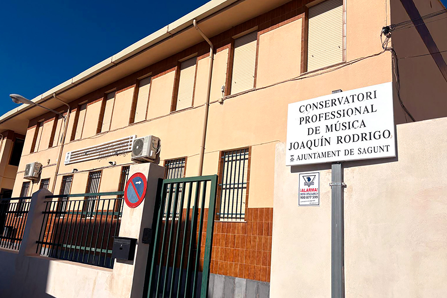 La Generalitat assigna 322.000 euros al manteniment del Conservatori Joaquín Rodrigo de Sagunt