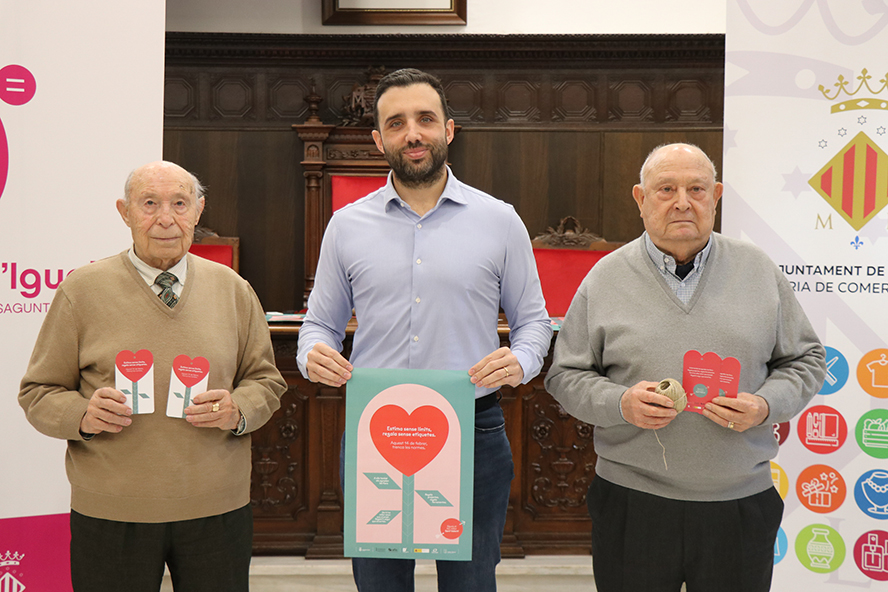 L'Ajuntament de Sagunt llança la campanya 'Estima sense límits, regala sense etiquetes' per a promoure el comerç per Sant Valentí
