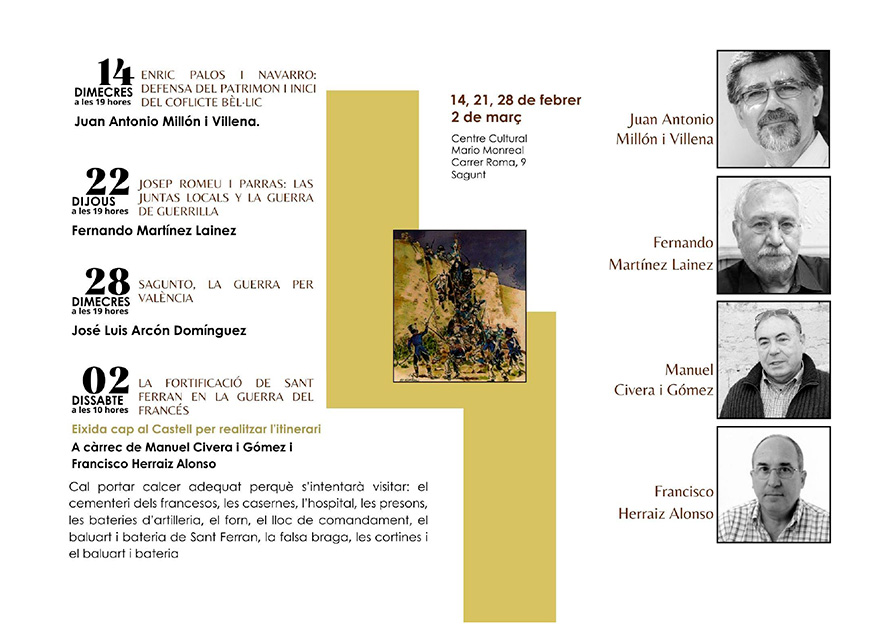 "Enric Palos i Navarro: Defensa del patrimoni i inici del conflicte bèl·lic", primera conferència del cicle ‘La Guerra del Francés’