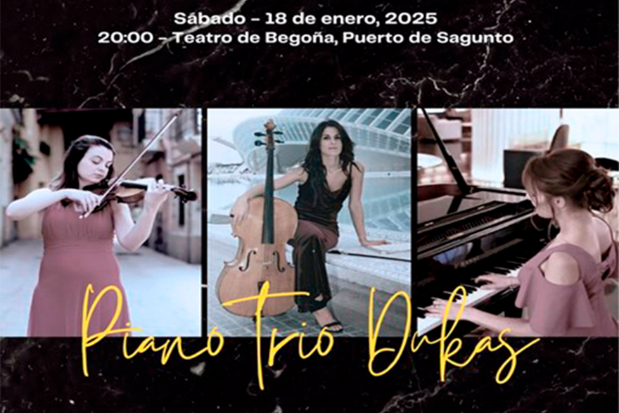 Les obres de Beethoven i Clara Schumann sonaran este dissabte al Port de Sagunt de la mà de Trio Dukas