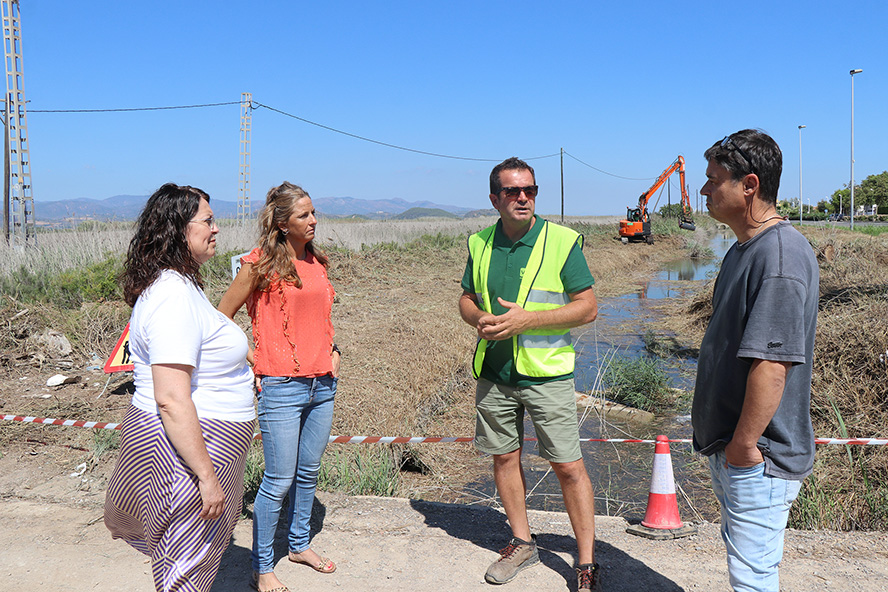El Consell Agrari actua en la séquia de Gabau i la desembocadura fins a la gola per a millorar l'entorn i l'evacuació d'aigües