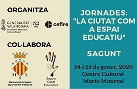 L’Ajuntament de Sagunt anima la ciutadania a participar en les jornades La ciutat com a espai educatiu. Sagunt com a Ciutat Educadora este cap de setmana 