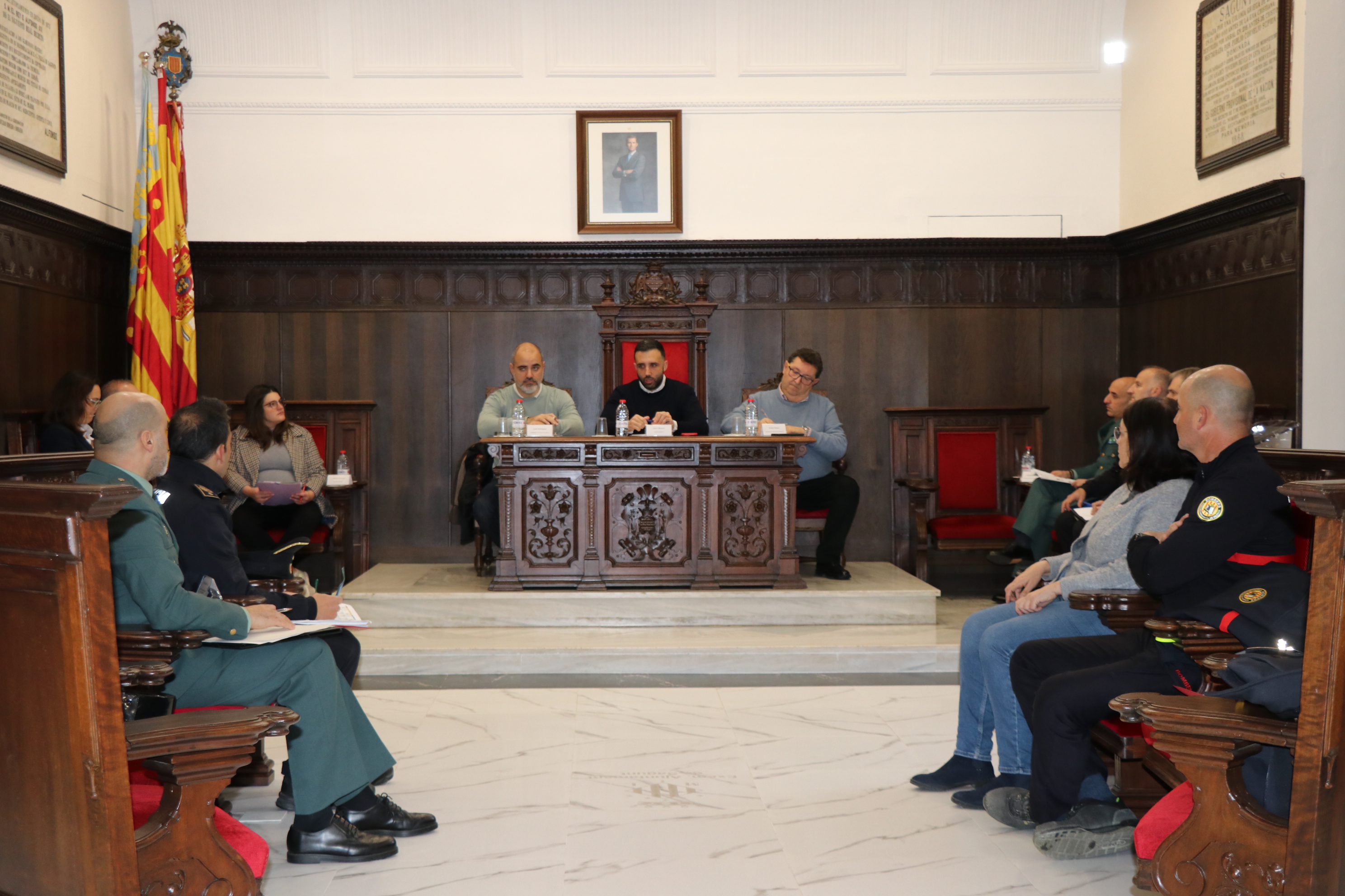 La Junta Local de Seguretat s'ha reunit per a coordinar el dispositiu de les Falles a Sagunt