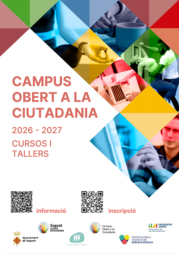 Ja està oberta la inscripció als 47 cursos i tallers que oferix el Campus Obert a la Ciutadania per a 2026-2027