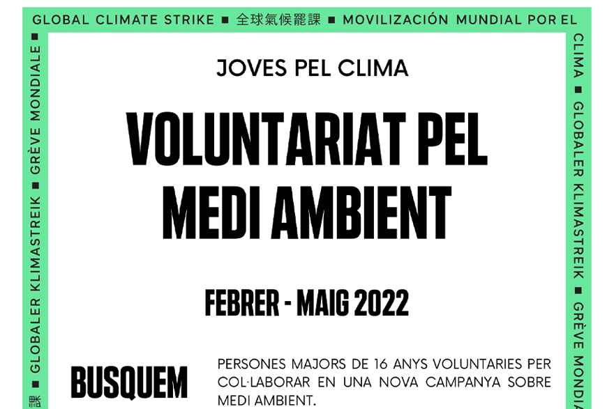 Joventut obri les inscripcions per a apuntar-se al programa de voluntariat climàtic
